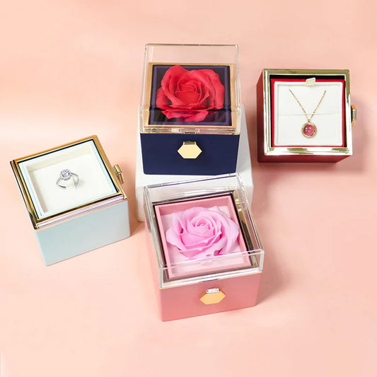 New Rotation Rose Jewelry Gift Box